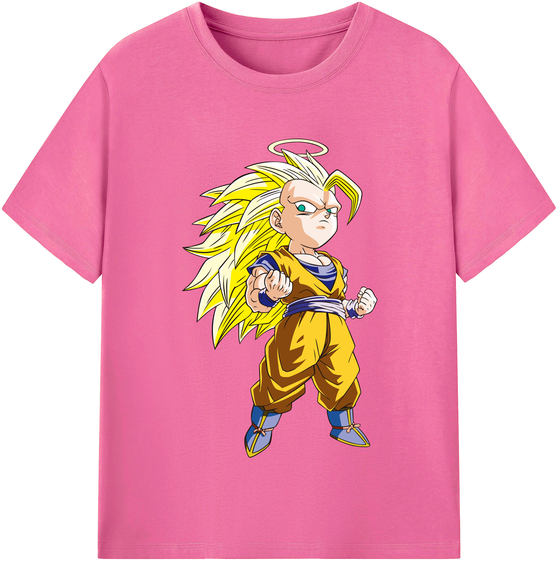 （画像用） ドラゴンボール 孫悟空（そん ごくう）Son Goku カカロット DRAGON BALL Kakarotto レディースカジュアルプリントTシャツ（綿100％）